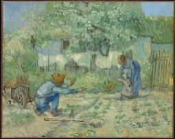 First Steps, after Millet by Vincent van Gogh