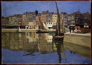 The Port of Honfleur at Night by Felix Vallotton