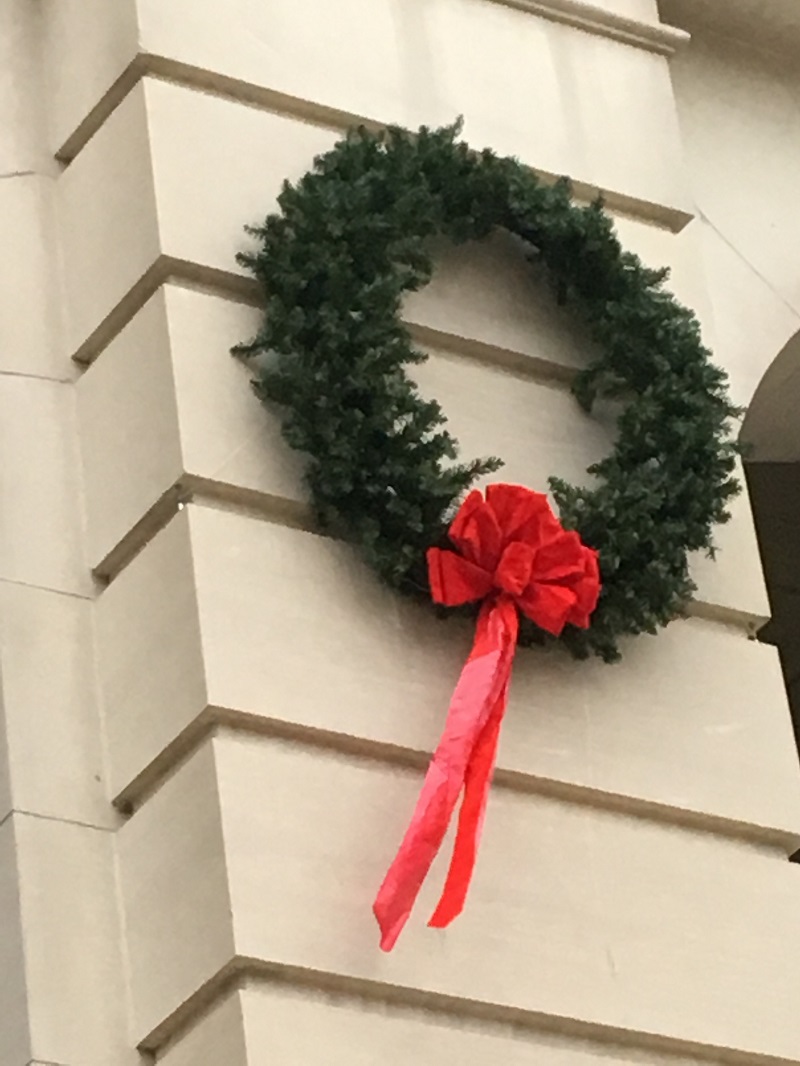 Christmas wreath at the State Capitol Building